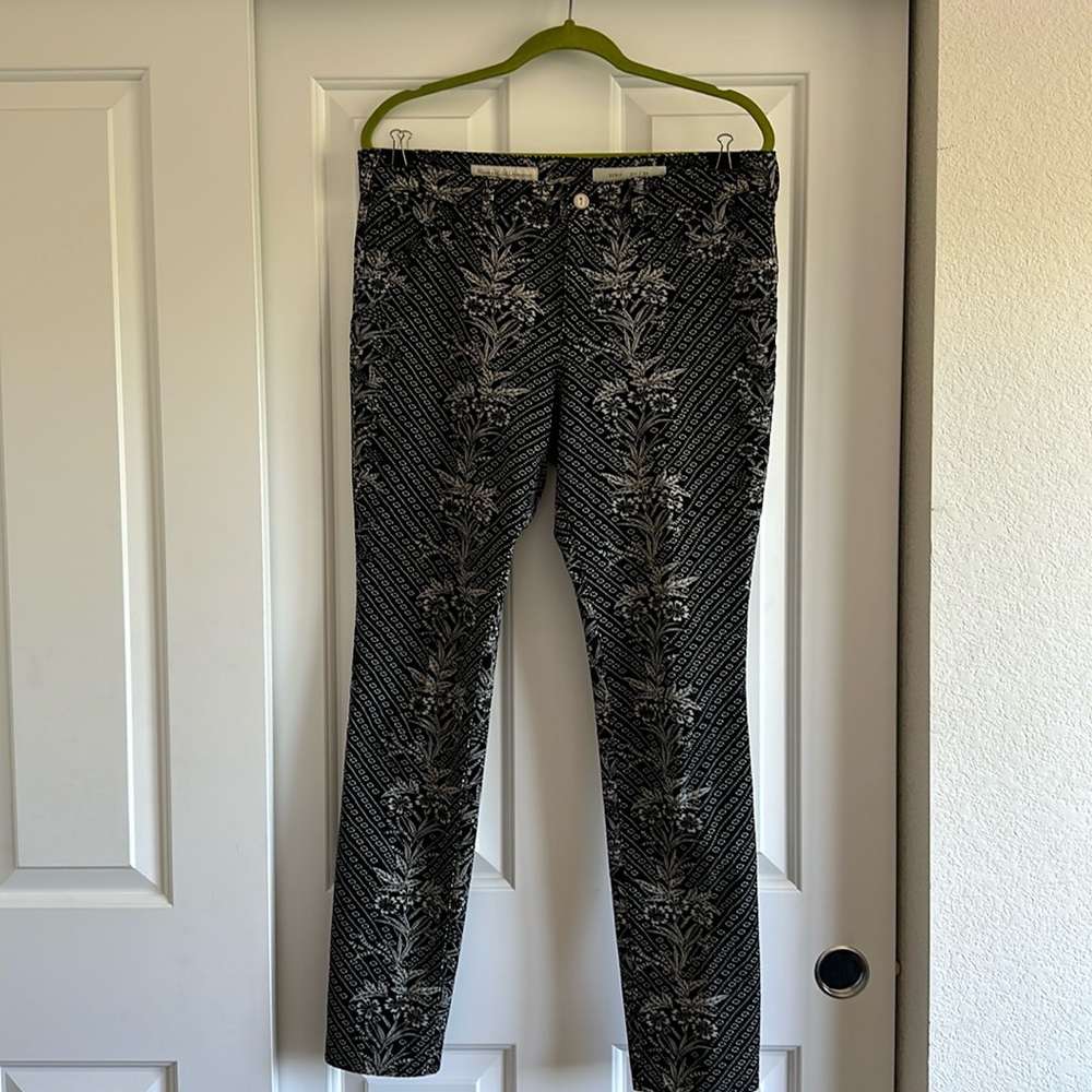 Pilcro Stretch Print Navy Blue Corduroy 32